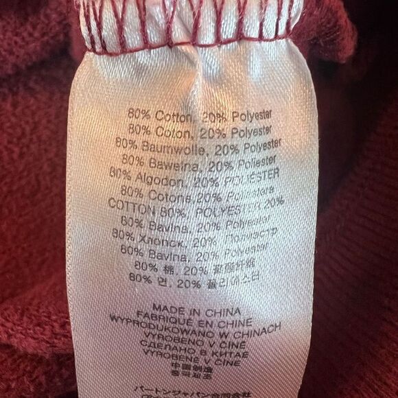 Analog Men's Burgundy Analogo ZHD Cotton Blend Full Zip Hoodies Size Small‎ - Picture 6 of 7